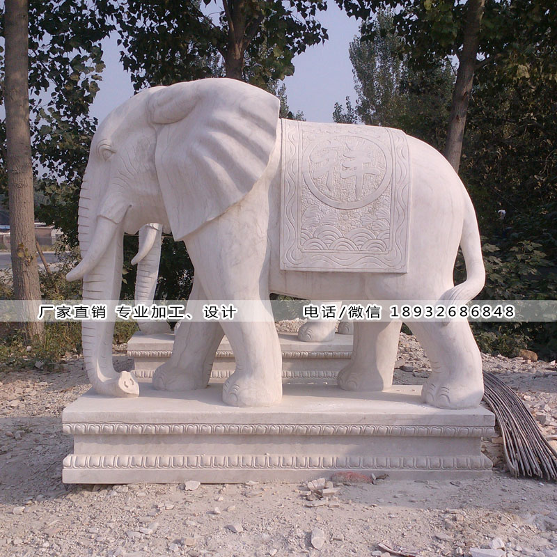 石雕大象在传统雕琢中涵义。
